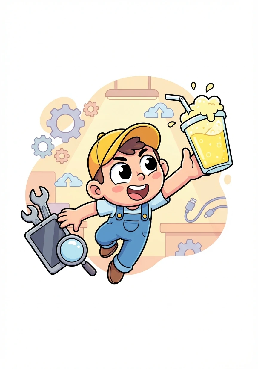 He envisioned an app that could clean up these files automatically, making them easy to use. He grabbed his trusty tools and a big cup of lemonade.