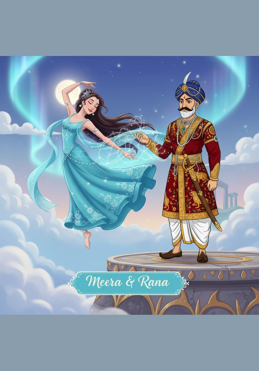 अंत में मीरा ने राजमहल के वैभव का पूरी तरह त्याग कर दिया और गेरुए वस्त्र धारण कर वृंदावन की ओर निकल पड़ीं। उन्होंने ऊँचे स्वर में गाया कि 'मेरे तो गिरधर गोपाल, दूसरो न कोई', और सांसारिक बंधनों को सदा के लिए पीछे छोड़ दिया।