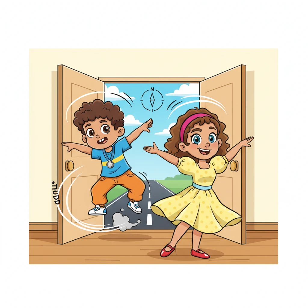 First up were Tom and Dawn from Lancaster, who started their routine with a flourish. But halfway through, a wild spin sent them careening off course! They crashed into a door with a comical thud, then zoomed straight out of the hall and were last seen heading north on the highway.