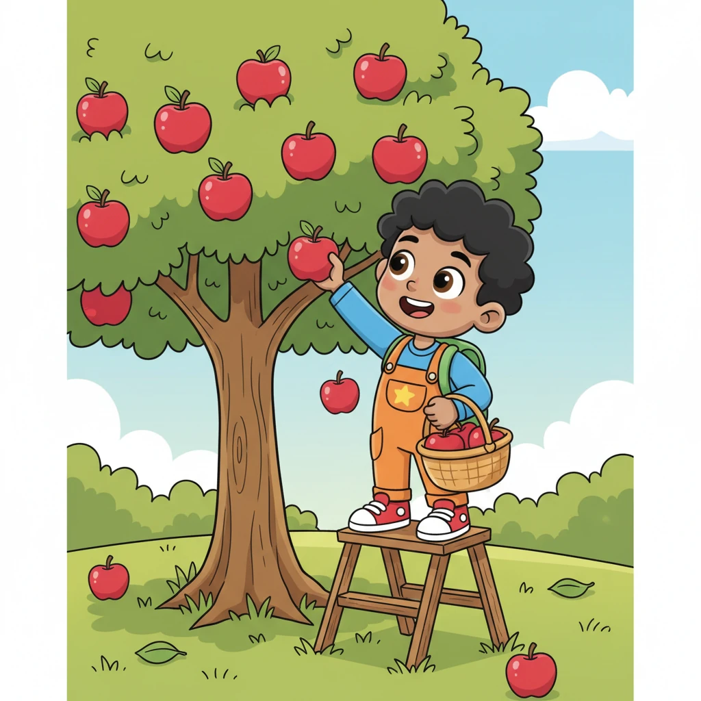Days turned into weeks, and the little blossoms on the apple tree transformed. Where once there were delicate petals, now plump, shiny red apples hung heavy on the branches, ready for picking.