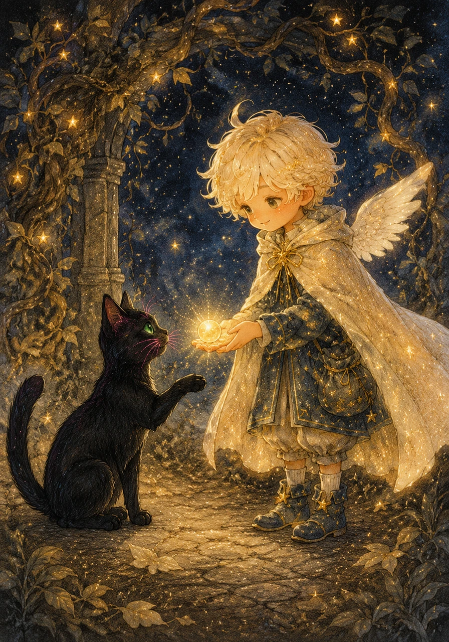 Before the vine withers away, Max hands Luna a small, glowing pebble that hums with the music of the stars. It is a souvenir of their midnight adventure, a light that will never fade in the darkest night.