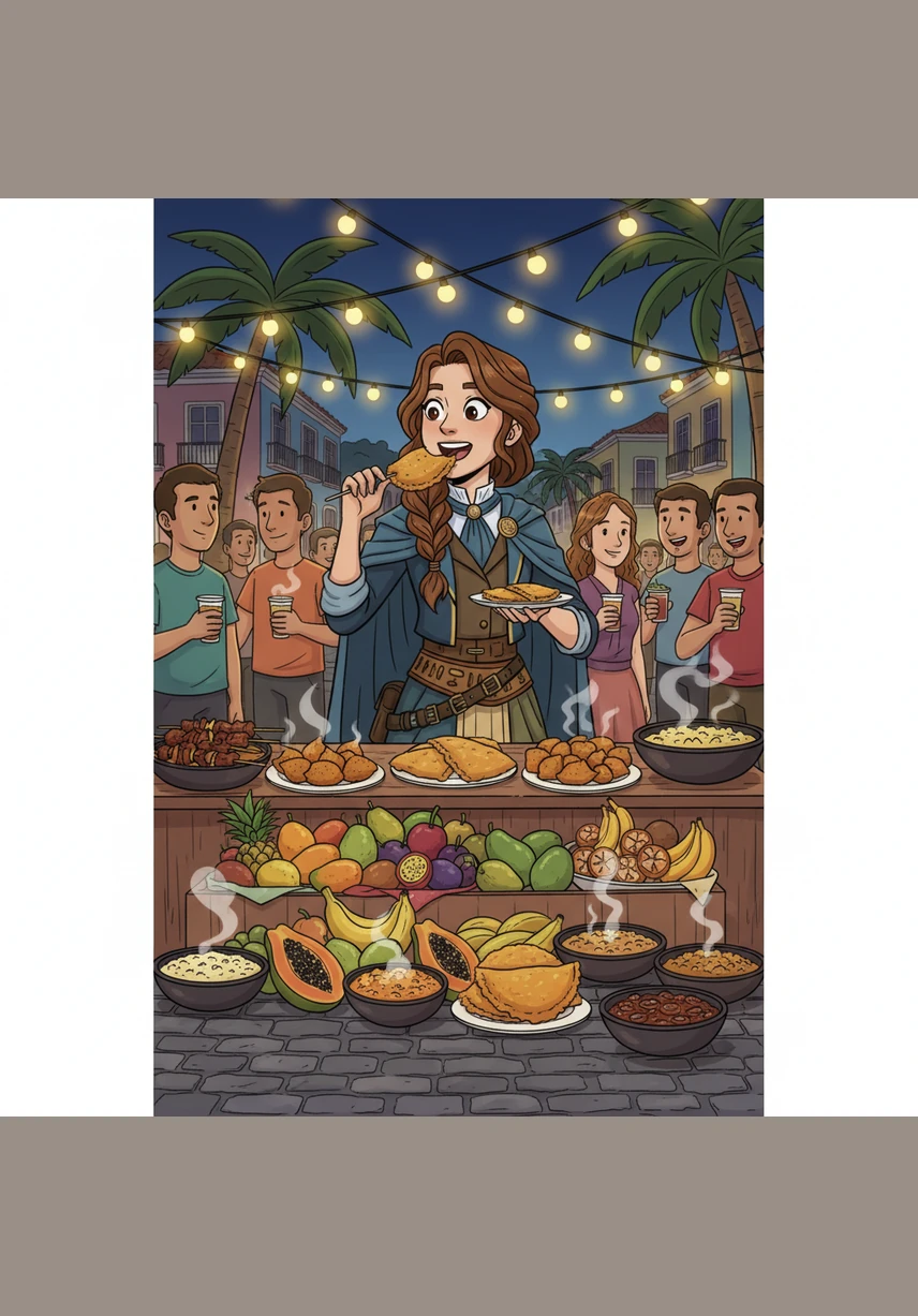 Life in Brazil was a feast for the senses, filled with delicious tropical fruits, savory street foods, and festive evening gatherings. History fully embraced the local culture, finding herself enjoying the rich, flavorful meals that were a staple of her new neighborhood.