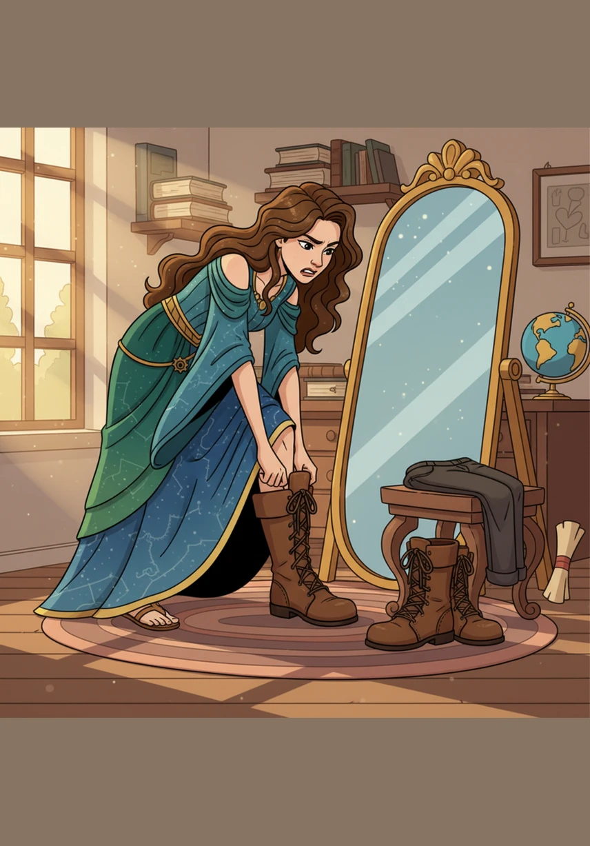 One afternoon, History struggled to pull her old athletic gear over her new, rounded curves. She stood before the mirror, marveling at how much her silhouette had changed since her arrival in this vibrant country.