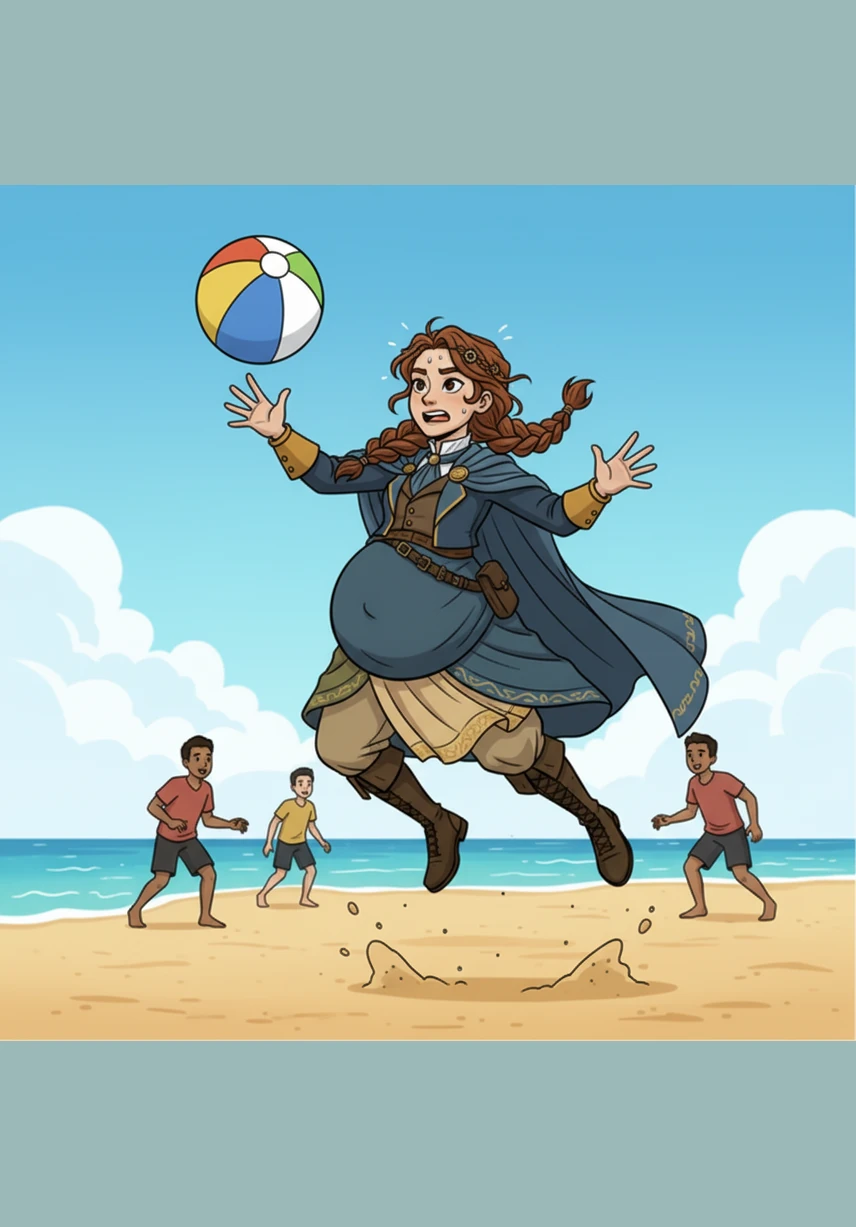 When she returned to the sandy beaches to join a game, she realized that moving was no longer as effortless as it once was. Her increased weight and changed center of gravity made every jump and dive feel like a much bigger challenge.