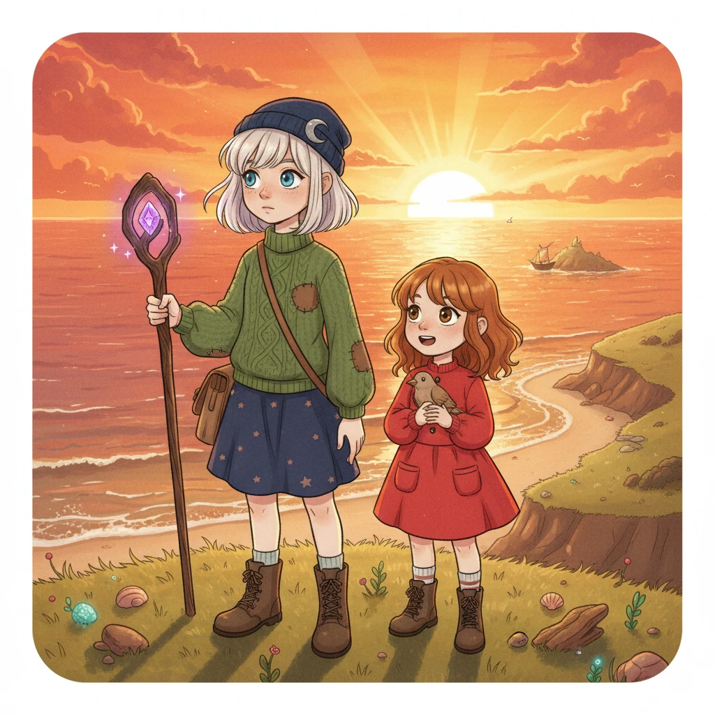 Sia and Ria's Golden Sunset - friendship