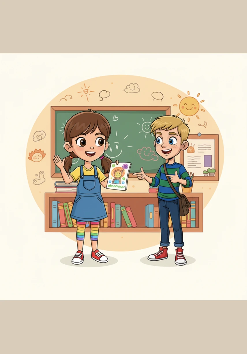 Maya takes a deep breath and remembers what she learned in class about her personal space and her right to say no. She gently but firmly holds up her hand like a stop sign and says, Please don't hug me without asking, Leo; I need my space right now.