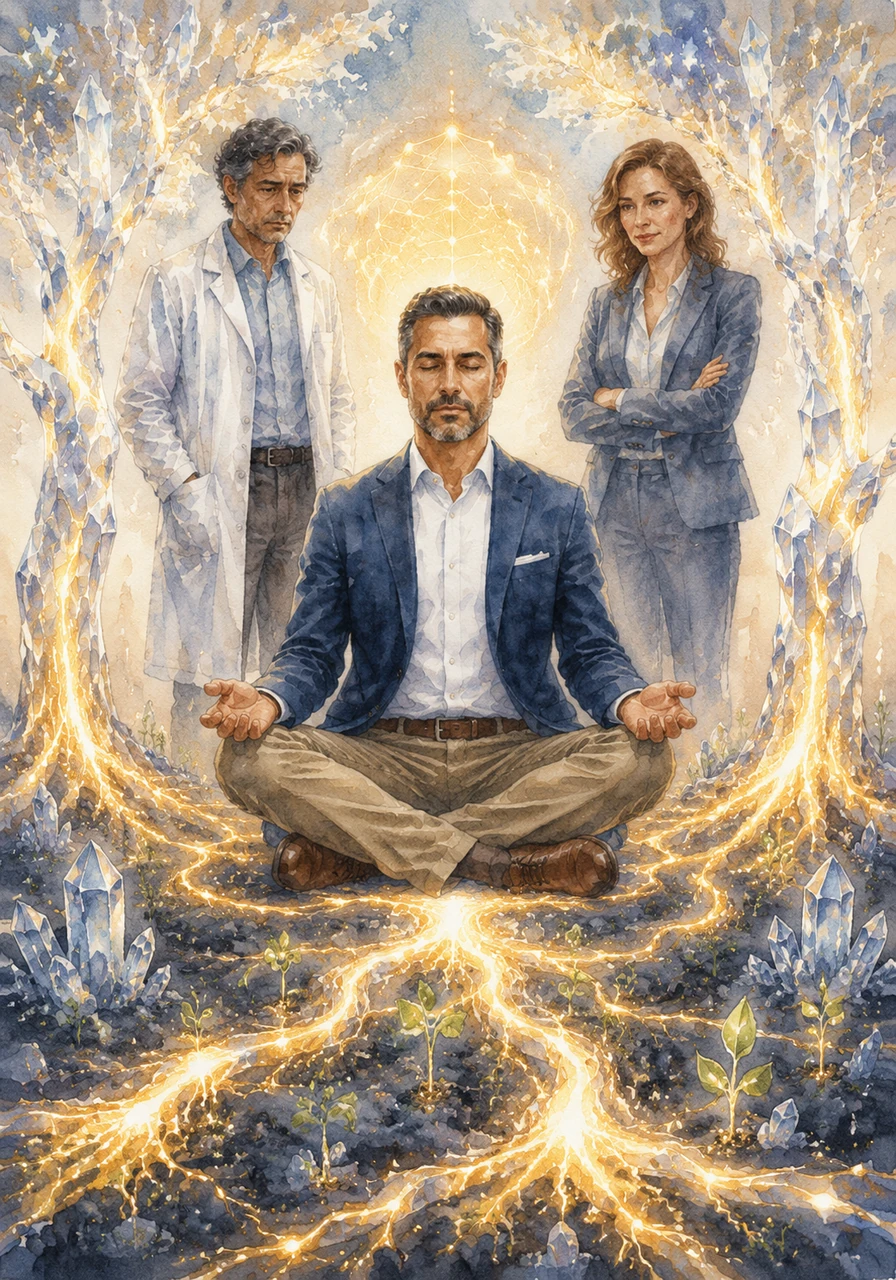 As he settled into a focused state for twelve minutes, a golden hum began to resonate from the crystalline trees, mirroring the rhythm of his own awakening brainwaves. The fertilizer of light began to flow through the roots of the garden, creating new pathways and connections where there was once only void.