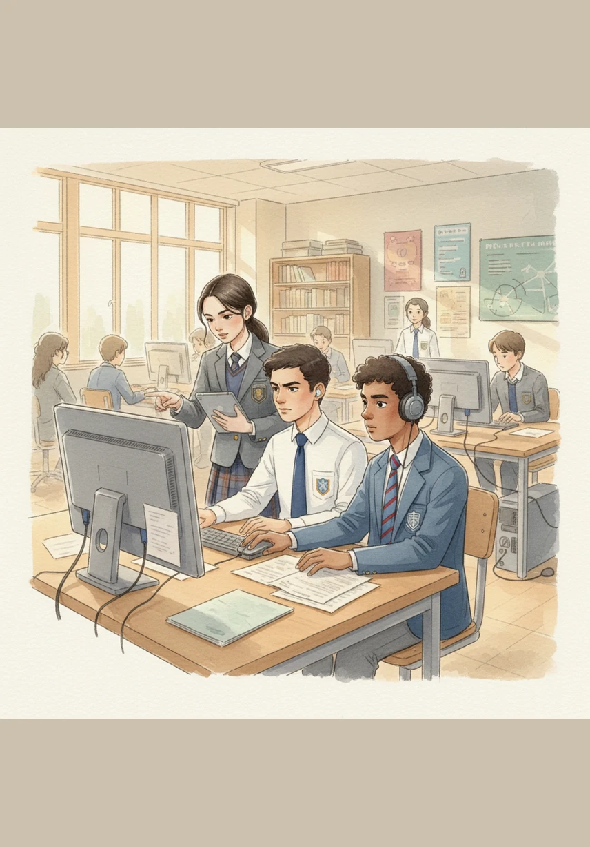 The project begins with the research phase as Mateo and his classmates gather in the school computer lab. They spend hours investigating the harmful effects of electronic waste and learning how precious metals can be recovered from old circuit boards and CPUs.