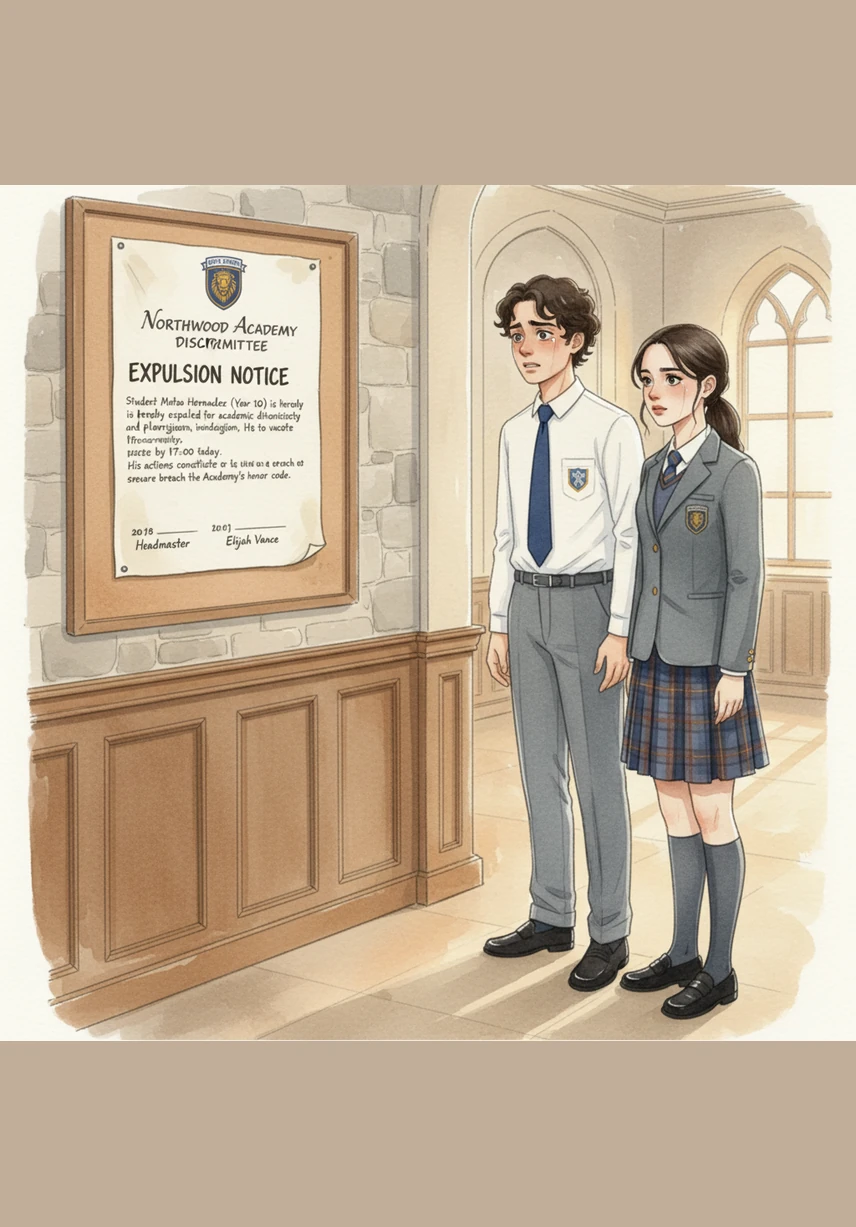 Mateo watches the truck drive away, knowing that the CPUs and screens they collected will now be dismantled by experts. He explains to a younger student how this action prevents toxic chemicals from leaking into the soil and water.