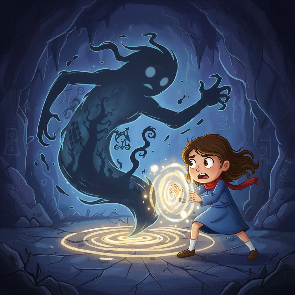 Dans une confrontation terrifiante, Élise affronta l'ombre, révélant son origine. Elle dut puiser au fond d'elle-même pour survivre.