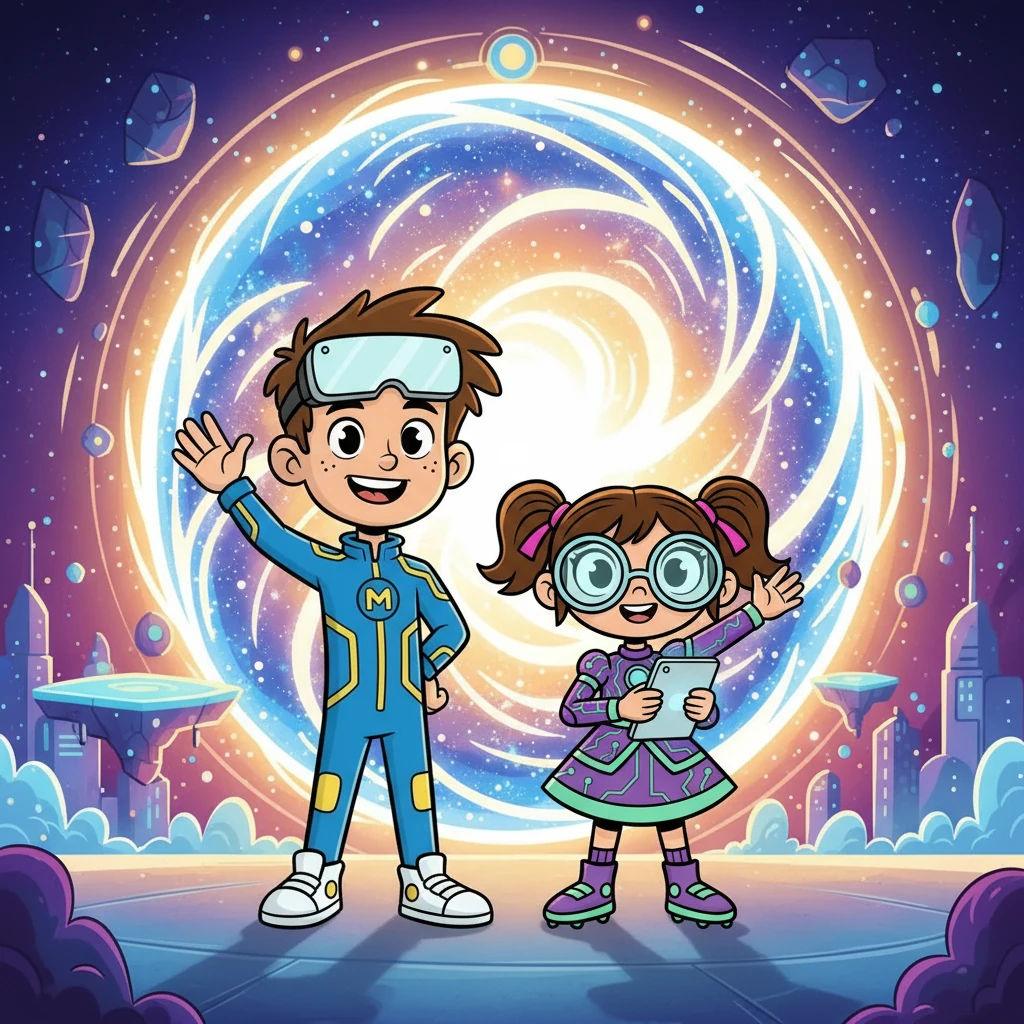 Um portal final apareceu, cheio de luz e esperança. Eles estavam prontos para voltar para casa, com o coração cheio de alegria.