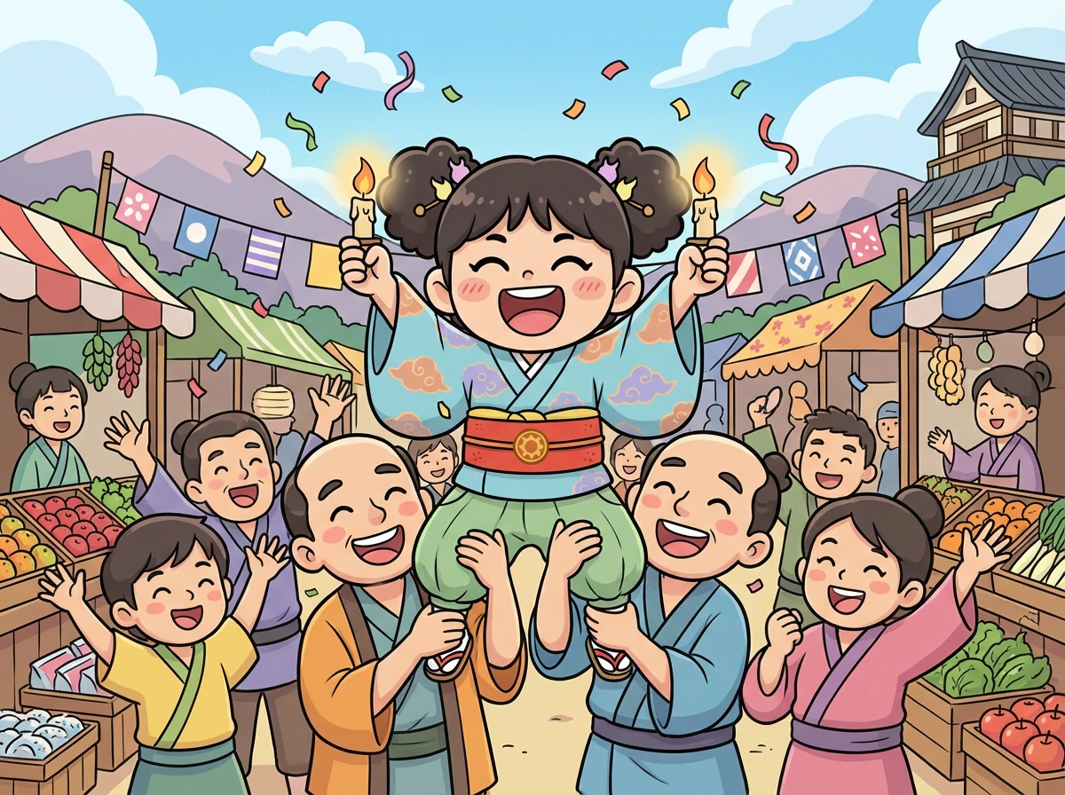 村に平和が戻り、市場のパターンも元通りになりました。キャンドルは英雄として迎えられ、村の新しい賢者となるのでした。