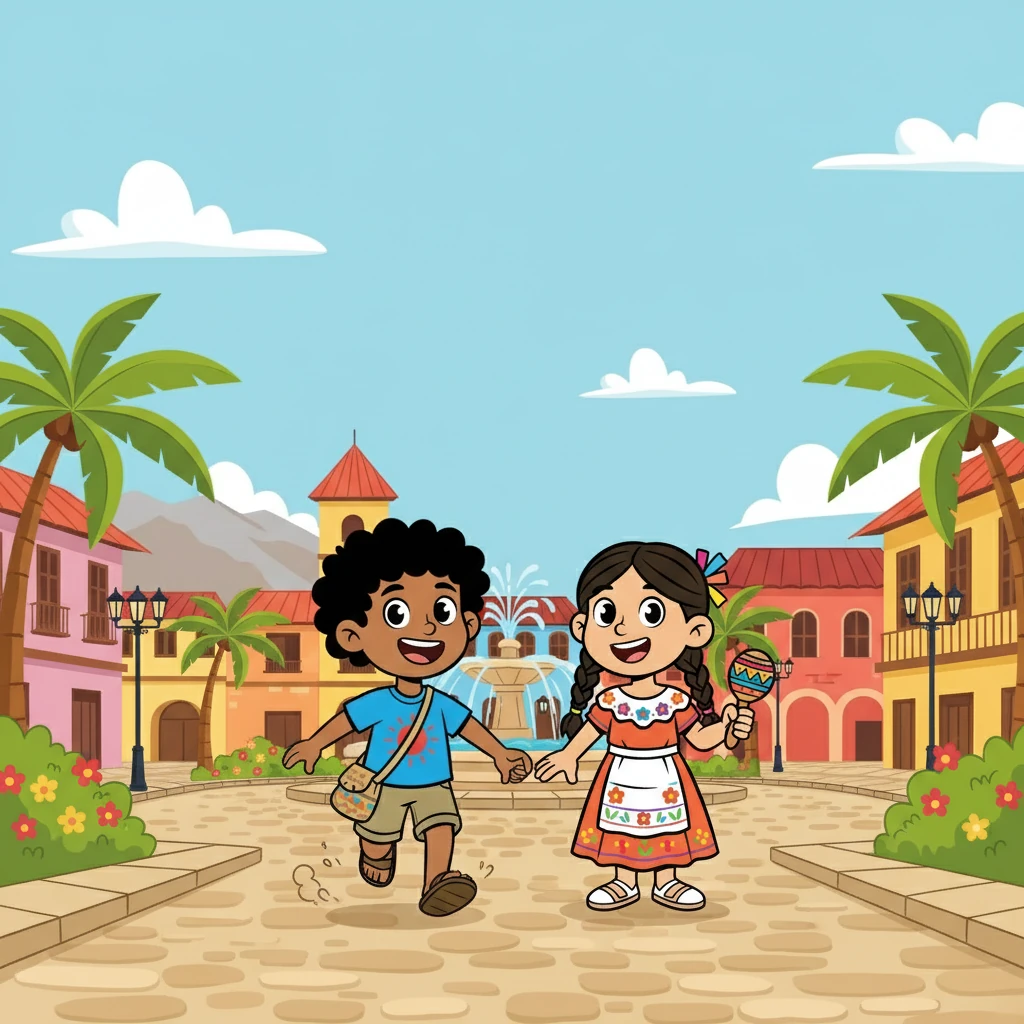 Finalmente, llegaron a Camiri, llenos de recuerdos inolvidables. Carlos y Carmen sabían que ese día, explorando su pueblo, habían vivido una gran aventura, fortaleciendo su amistad y su amor por Cuevo.