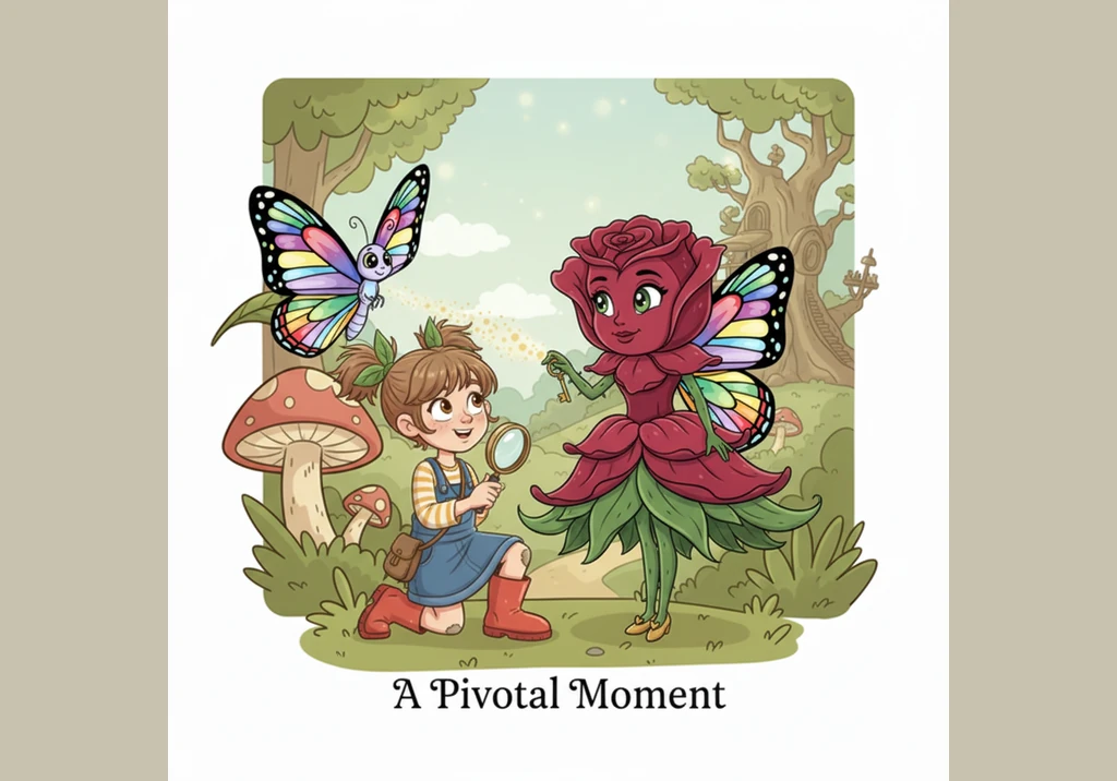 The rose, who introduced herself as Rosalind, revealed that she was the ancient guardian of a gateway to a lost kingdom. With a soft rustle of leaves,