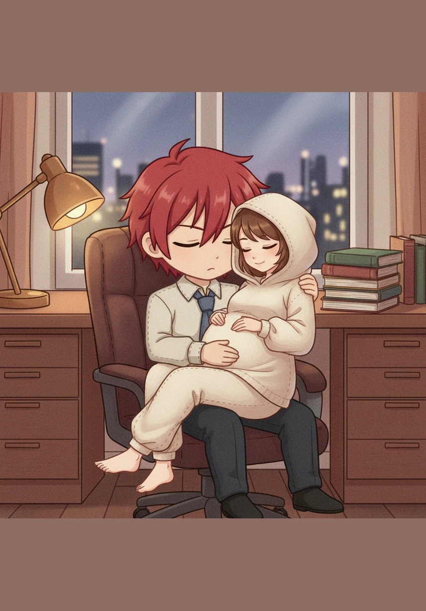 Untuk sesaat, suasana ruang kerja itu menjadi sunyi saat Karma merasakan tendangan kecil namun kuat menghantam telapak tangannya. Matanya yang biasanya tajam dan penuh perhitungan kini melembut, terpaku pada reaksi kehidupan nyata yang tidak bisa dijelaskan dengan logika informatika.