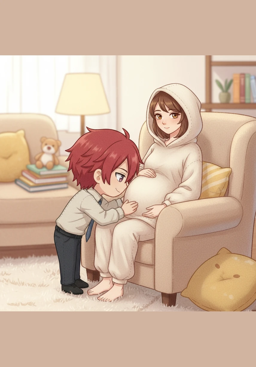 Hana bercerita dengan mata berbinar tentang betapa ia selalu menyukai anak kecil dan sudah tidak sabar untuk menggendong buah hati mereka. Meski Karma tetap bersikeras bahwa ia tidak suka anak kecil yang berisik, ia tidak menjauhkan tangannya dari perut Hana, seolah sedang menjaga harta yang paling berharga.