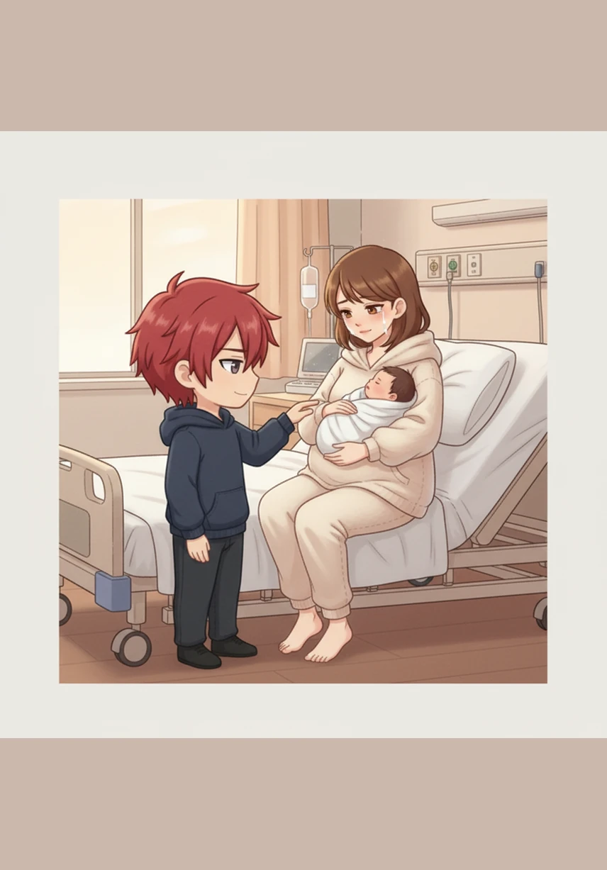 Cahaya matahari terbenam menyinari wajah mereka berdua, menciptakan siluet yang damai dan penuh harapan di penghujung hari. Karma menyandarkan kepalanya di bahu Hana, menantikan hari di mana rutinitas logikanya akan berubah menjadi petualangan baru bersama keluarga kecil mereka.