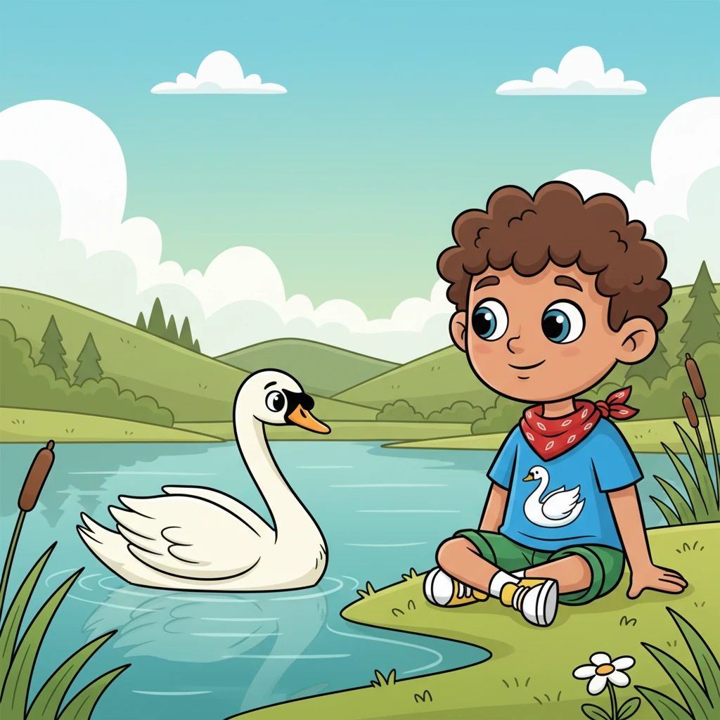 Finn sits quietly on the bank, watching the swan swim, a profound sense of connection filling his heart. He realizes their friendship is special, built on trust and kindness, a silent understanding between a boy and a magnificent bird. The lake feels like their own shared secret garden, a place of peace and companionship.