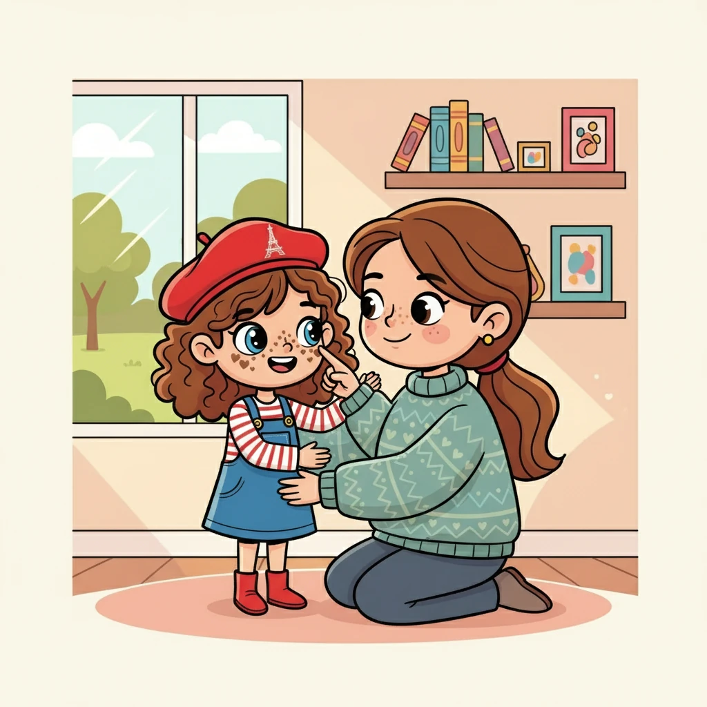 Sa maman lui a expliqué que ses taches étaient comme des petites œuvres d'art. Elles la rendaient unique et magnifique.