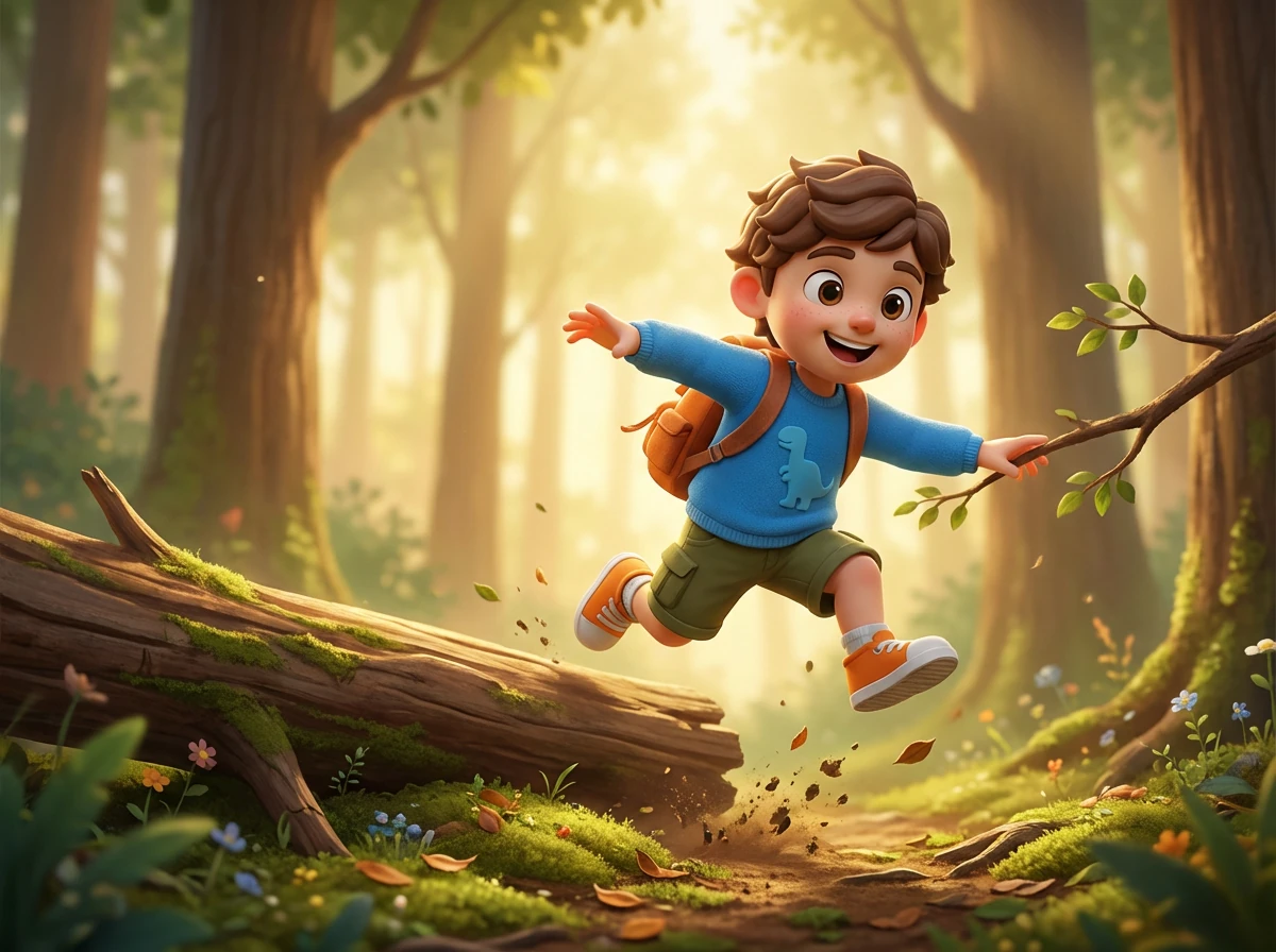 The ground trembles as a Tyrannosaurus Rex emerges from the forest, its massive jaws snapping shut. Alex holds his breath, witnessing the power and majesty of the king of dinosaurs.