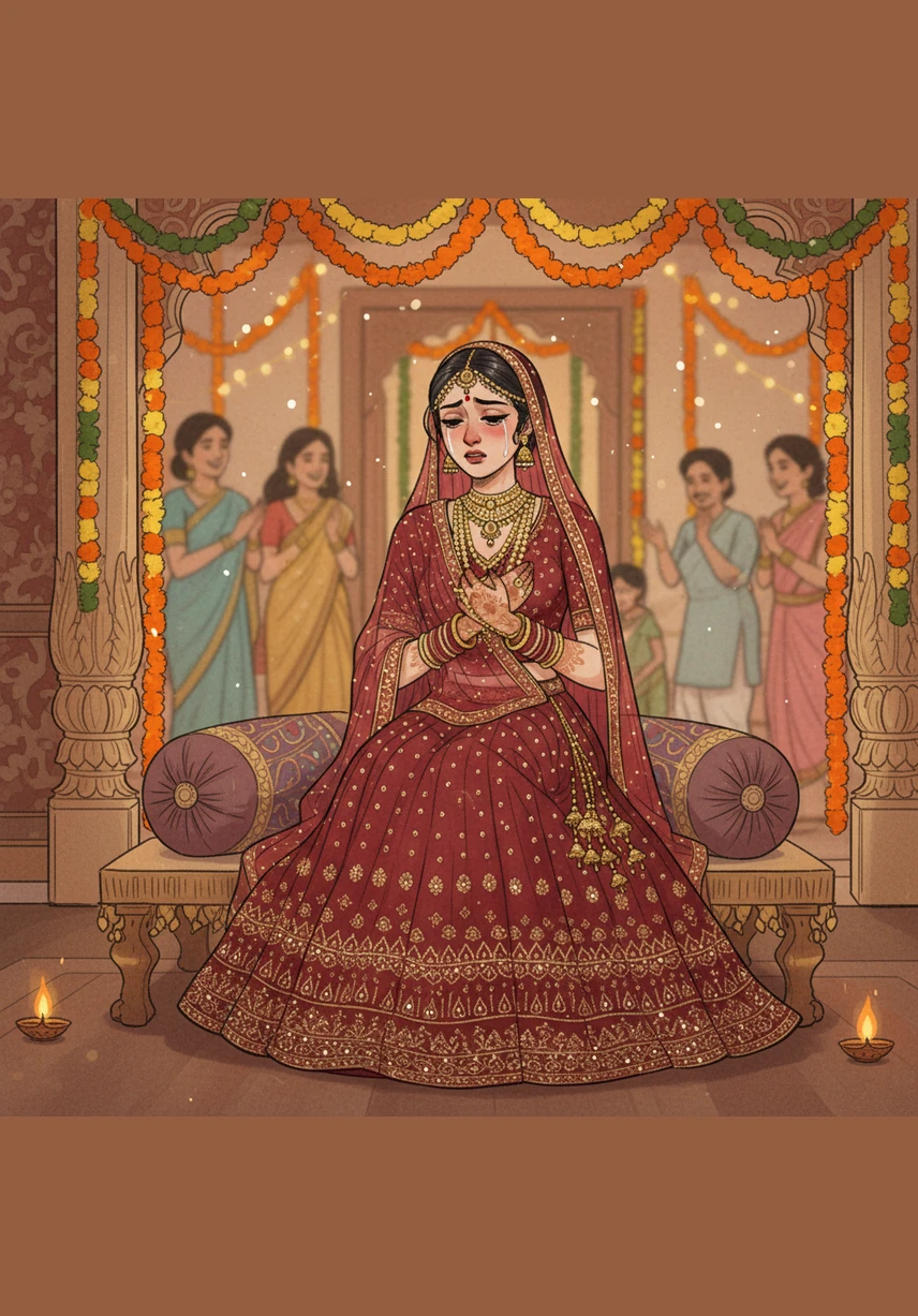 The Malik household is adorned with marigolds and festive lights, but Rida bitya sits tearfully in her heavy bridal finery, dreading her marriage to Asif. Unbeknownst to the family, Asif has already fled the house to be with his girlfriend Lubna, leaving his family's reputation hanging by a thread.