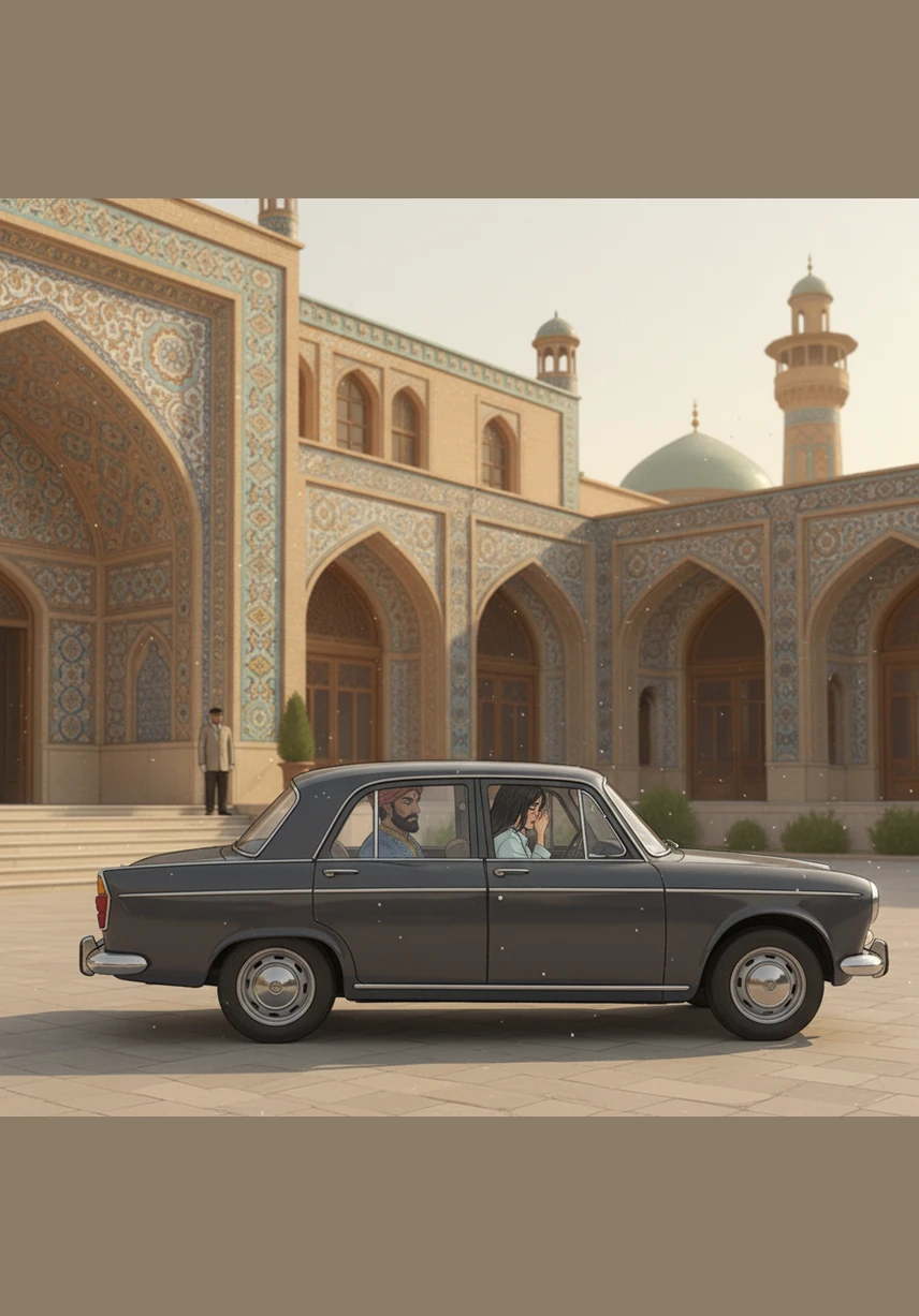 After a somber Nikkah ceremony and a silent Rukshati, the couple arrives at the grand Abbasi mansion in a quiet car. Rida remains huddled in the corner of the seat, her heart heavy with the weight of a marriage she never wanted to a man she barely knows.