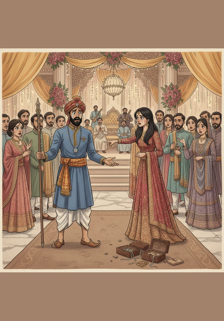 At the Valima function the next day, Asif suddenly returns with Lubna and insults Rida for her presence in the house. Umair’s protective rage flares as he yells Asif's name, but Rida holds his sleeve tightly with trembling hands, her touch being the only thing keeping his fierce temper from boiling over.