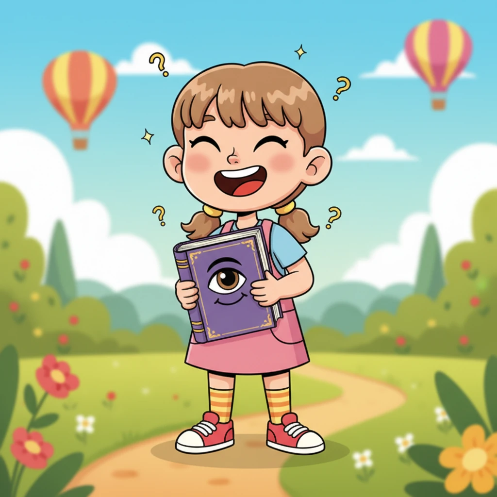 With a contented sigh, Pip gently closed the Fantastic Book of Questions. A huge, happy smile spread across their face, knowing that every question was an open door to a brand new, wonderful adventure. The book gave a final, knowing wink.