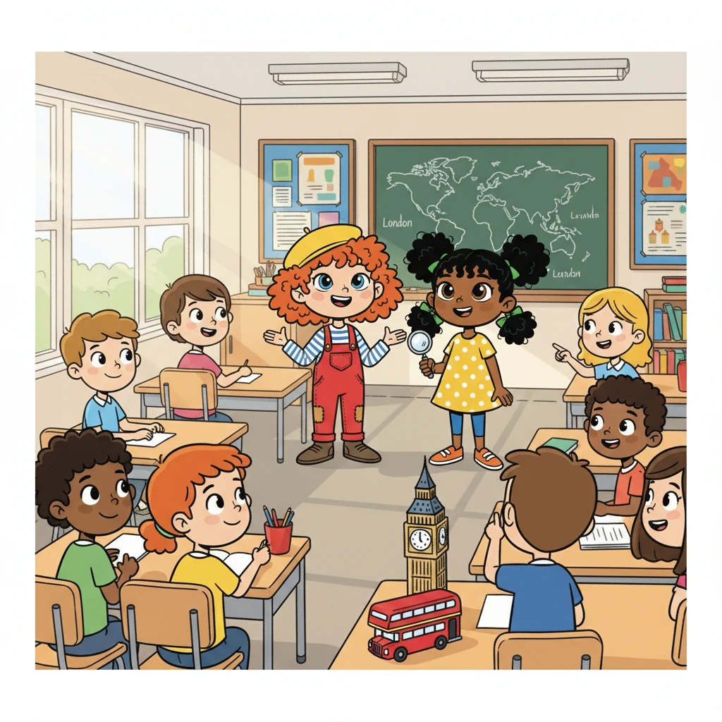 De retour au collège, elles racontèrent leurs aventures à tous, les yeux brillants d'excitation. Leur voyage à Londres avait renforcé leur amitié, les transformant à jamais.