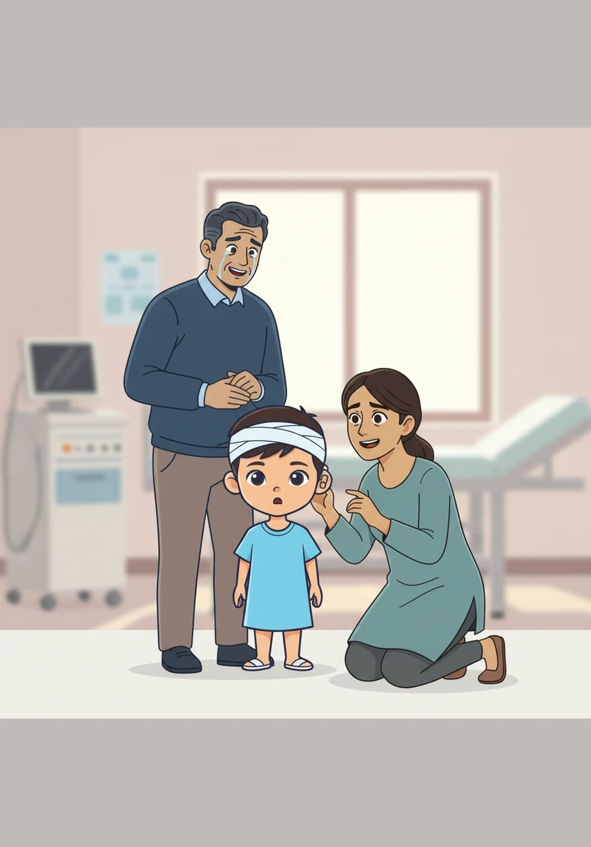 Weeks later, the family returns to the clinic for the most magical day: the activation of the implant. When Layla turns on the device and Sara softly calls his name, Adam’s eyes grow wide with wonder as he hears a sound for the very first time.