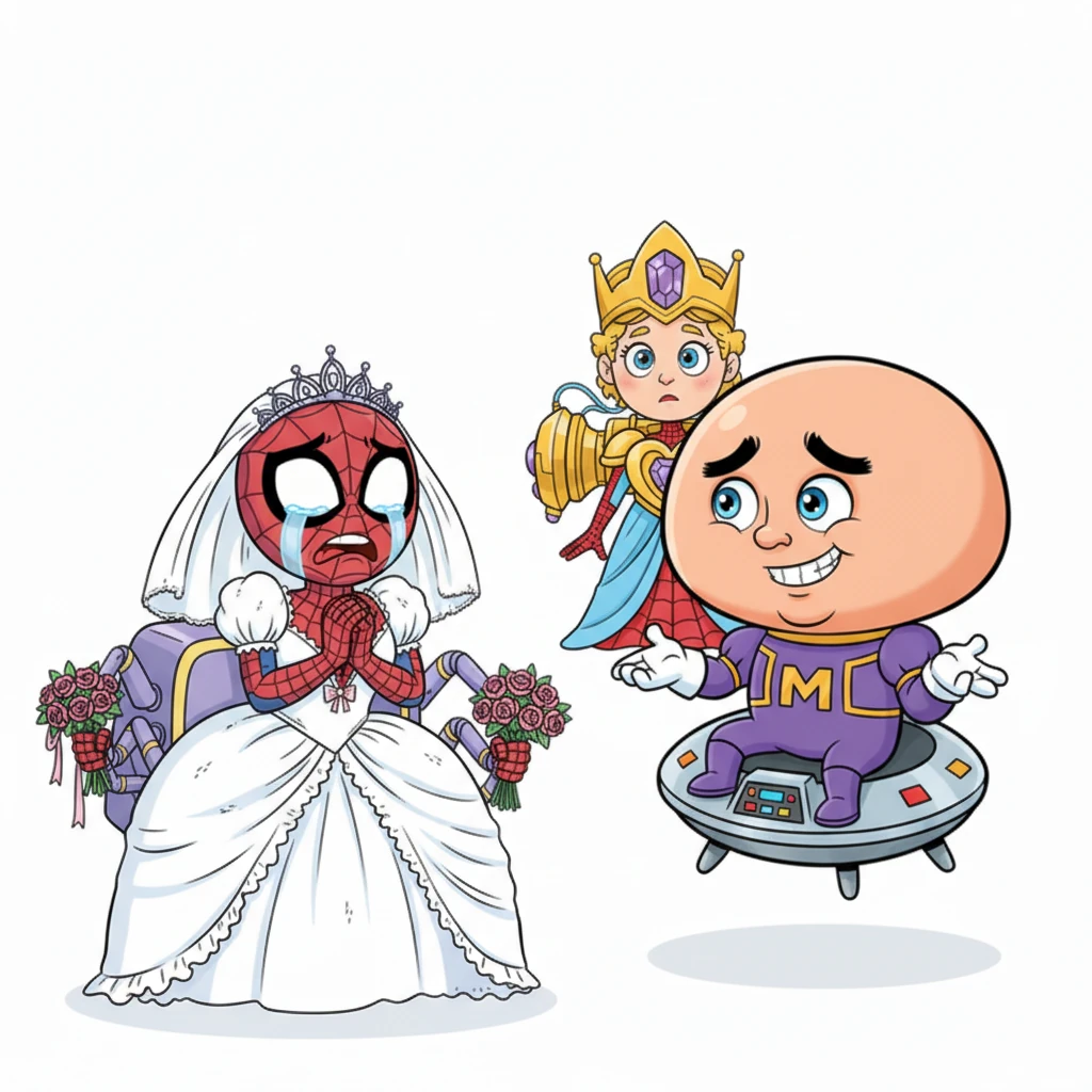 Tears welled in Petra's expressive, cartoonishly large eyes as she pleaded with MODOK. Her voice trembled, begging him to undo the changes, to return her to her rightful self. She emphatically declared that she absolutely did not want to be his wife.