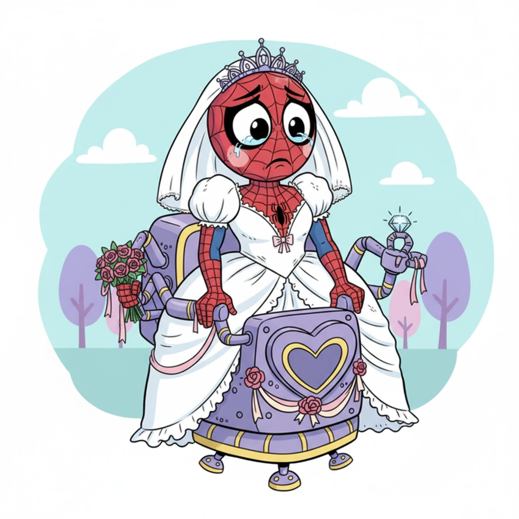 The words 'permanent' hit Petra like a truck. Her expressive features crumpled in utter despair, her body slumping in her hoverchair. The playful, exaggerated lines of her new form now conveyed a profound, heartbreaking shock, the weight of her new reality settling in.