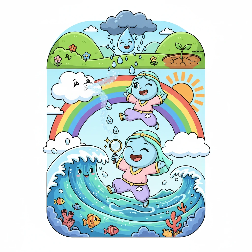 رحلة ندى: قطرة الماء الشجاعة - طبيعة