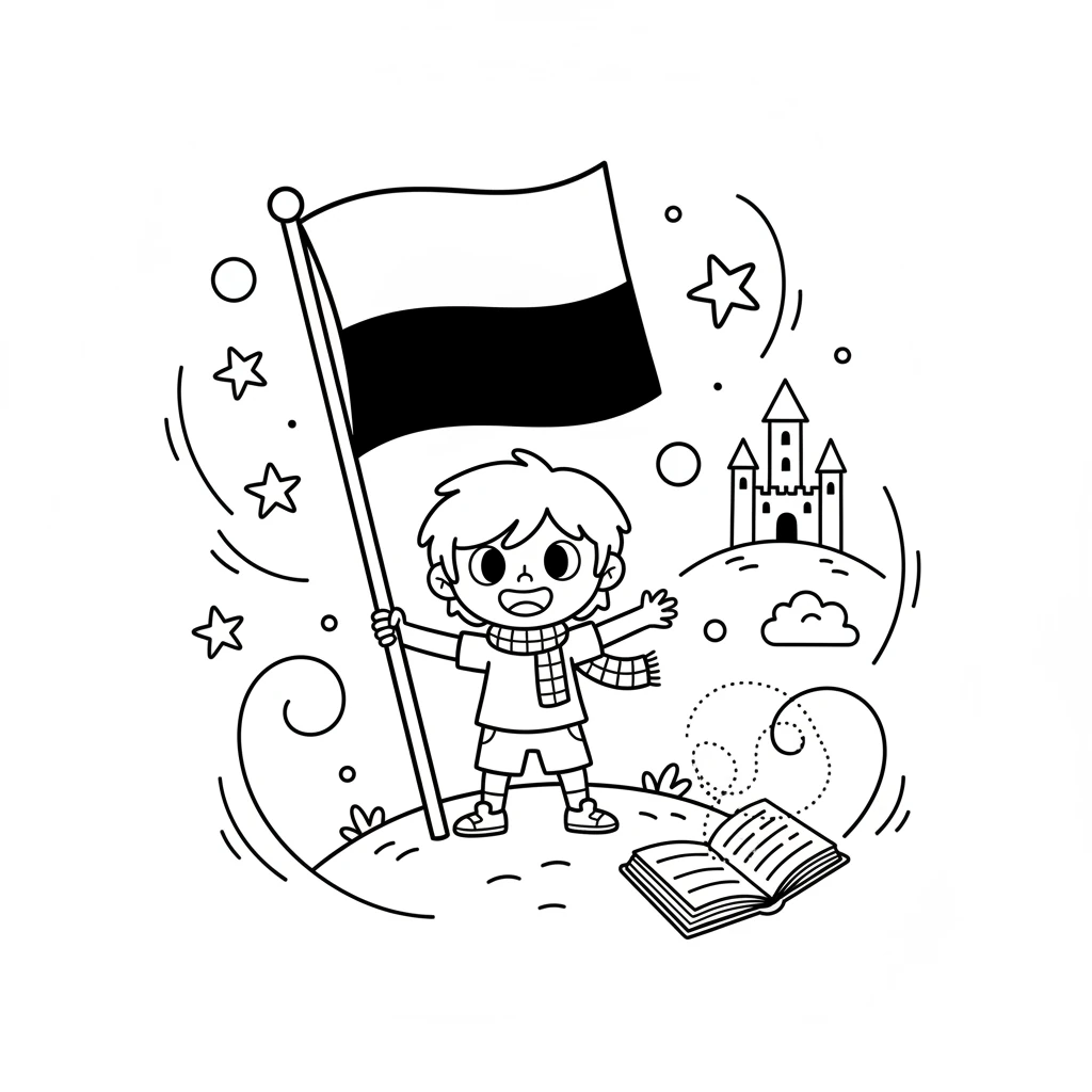 monaco flag coloring page