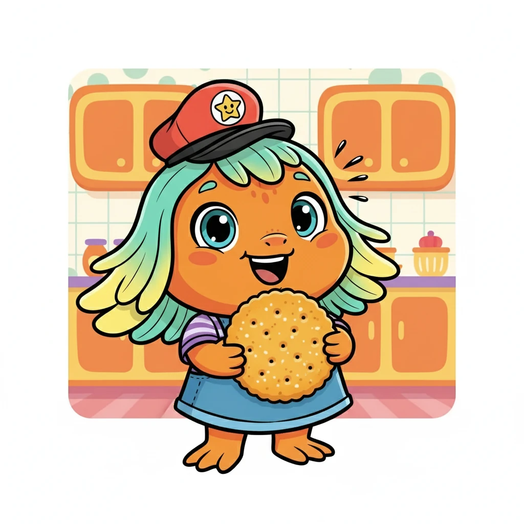 You give Finley a cracker. He looks at it with wide, excited eyes. It’s the biggest, crunchiest, most delicious cracker he has ever seen!