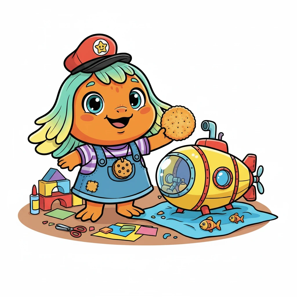 When he’s finished, he has a tiny submarine. He beams with joy, ready for his next big adventure. And chances are… if he has a submarine, he’ll want a cracker to take on the trip!
