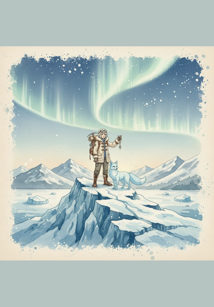 Icey climbs to the highest peak of the tallest glacier to plant a flag made of pure, shimmering blue energy. From this vantage point, the entire kingdom of RCD is visible, a shining beacon of creativity in the vast cold. The explorer feels a sense of immense pride, knowing this world is a reflection of their own imagination.