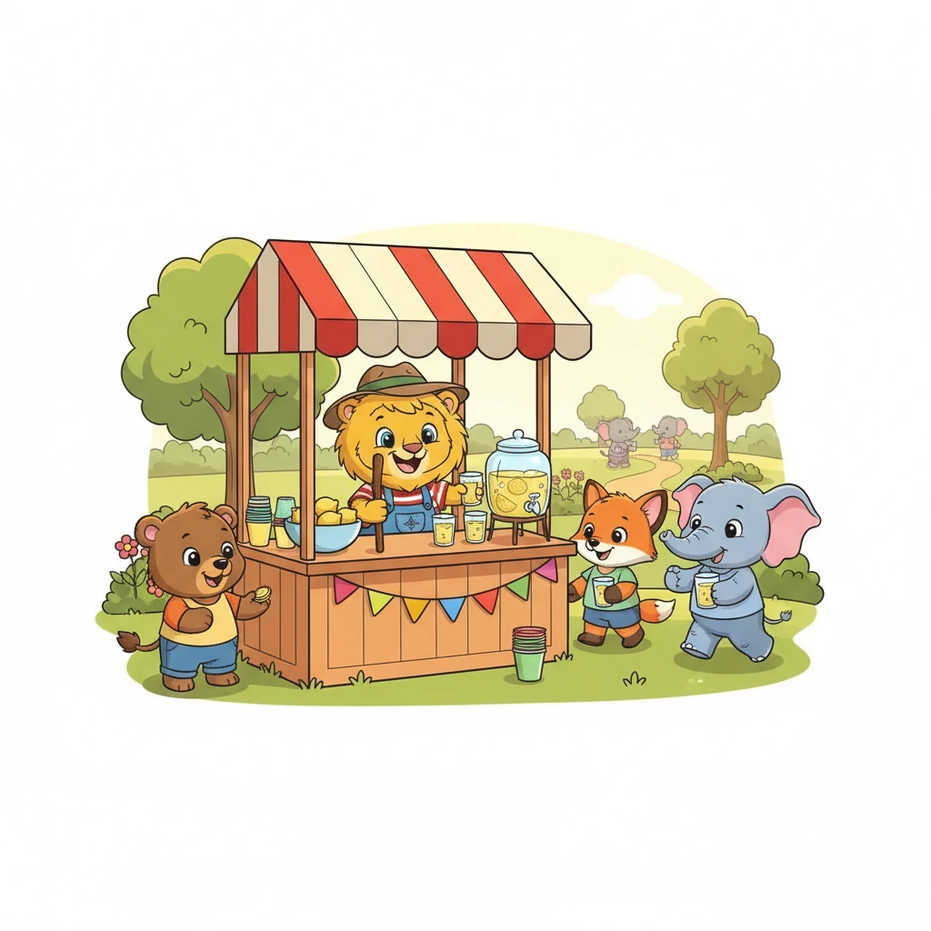 With renewed energy, Leo followed his mom’s advice. Soon, customers started arriving! Leo sold lemonade, made friends, and learned that even the biggest challenges can be overcome with a little help and a lot of determination. He smiled, knowing he had made his dream come true.