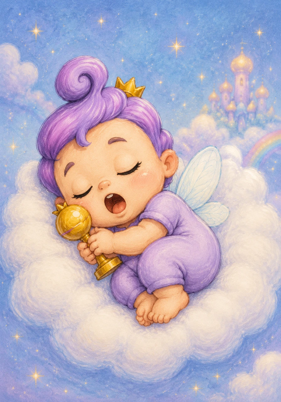 With one last magical 'poof,' Poof teleports back outside the machine, holding a tiny gold trophy in his hands. He yawns softly, feeling tired from his big adventure, and curls up on a fluffy white cloud. As he drifts off to sleep, he dreams of the next time he can play inside the kawaii pinball world.