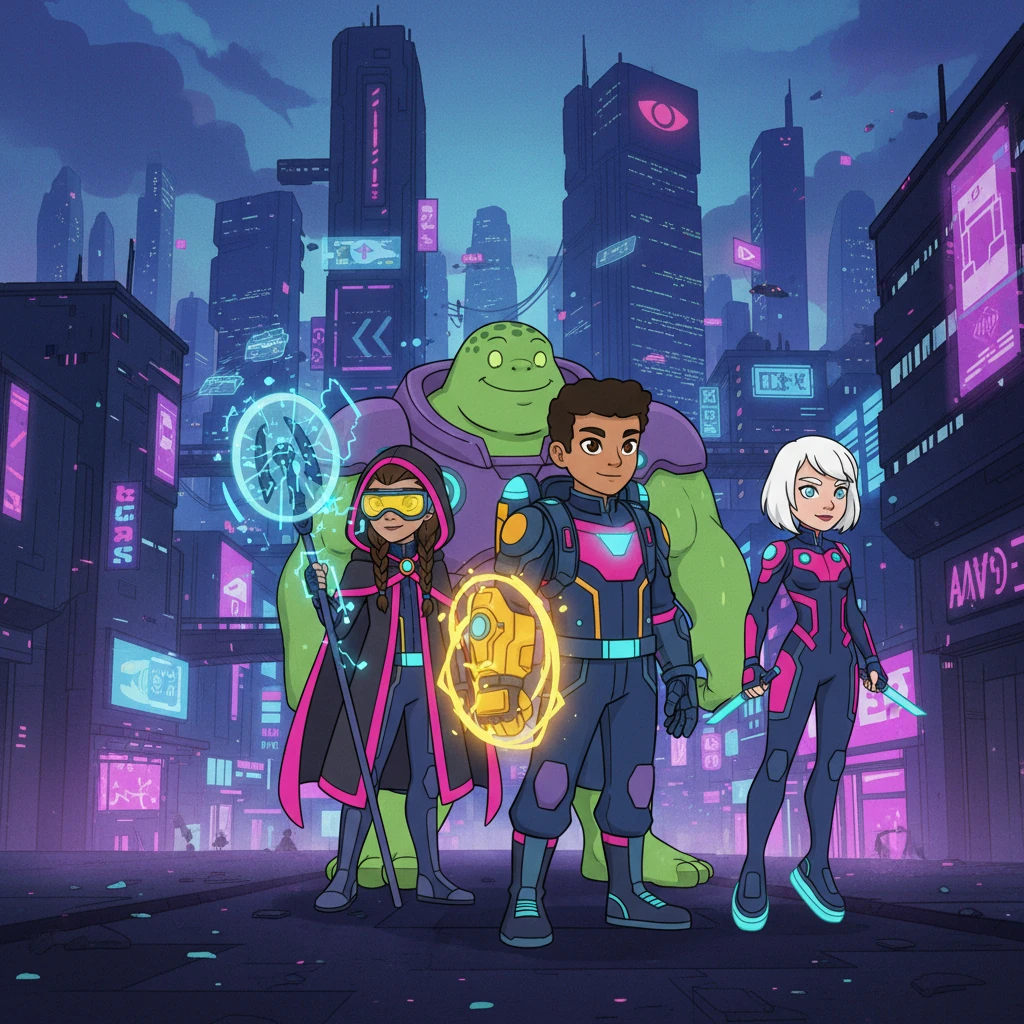 Neon Vanguard: Rise of the Cyber-Avengers