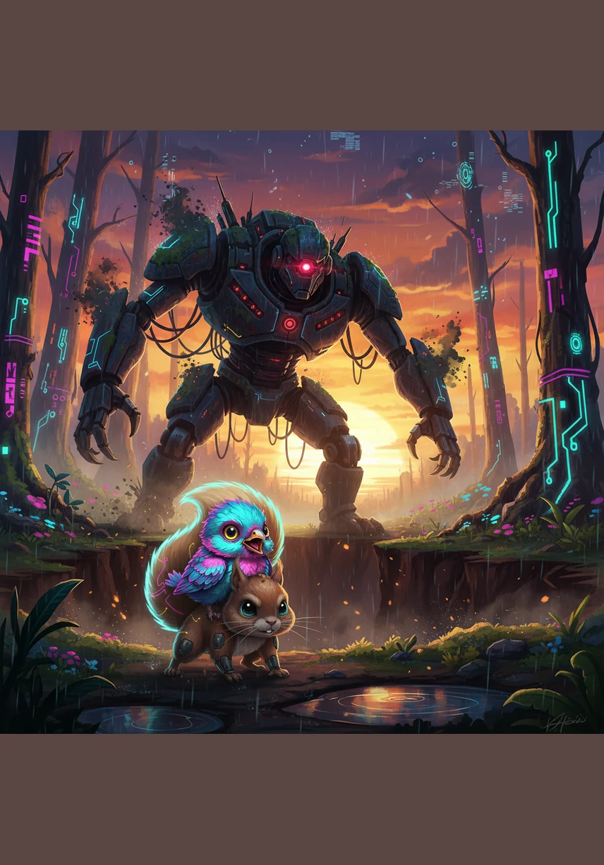 As the golden sun began to set over the forest, Nutty sat with his new friends and felt a wonderful glow of happiness. He realized that he was much stronger than he ever imagined, and that helping others is the best way to find your own bravery.