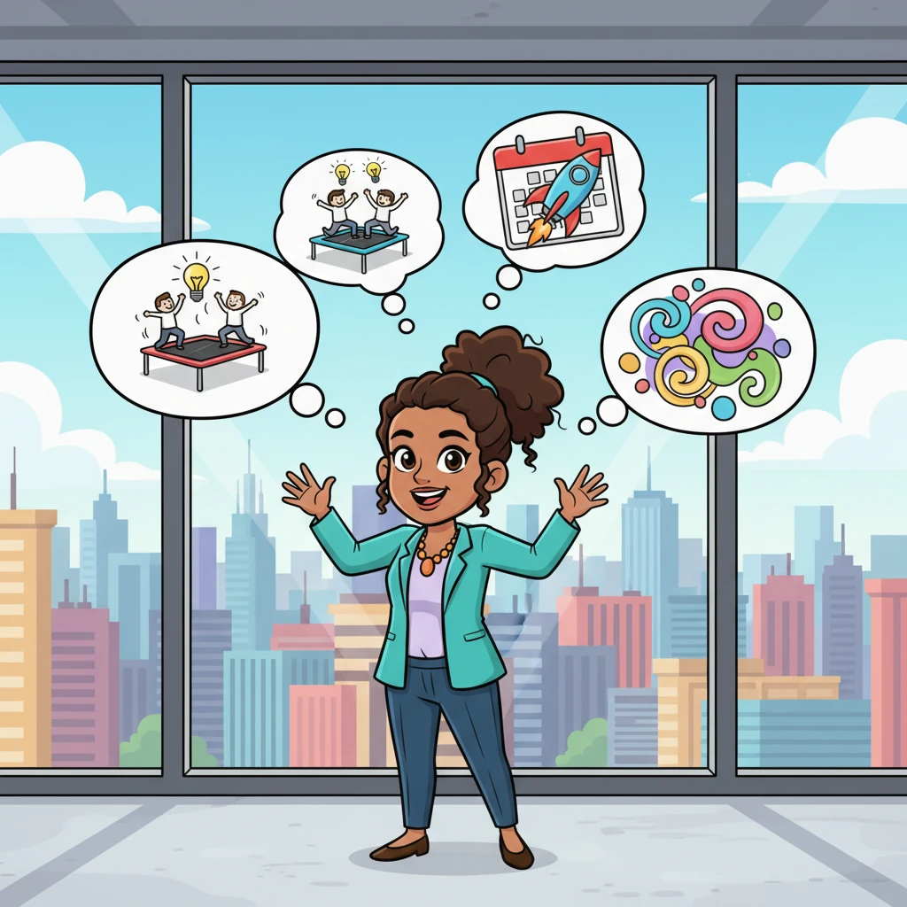 Haley then enthusiastically described her need for a spacious area where her creative team could brainstorm big campaigns, and how a commanding view helped them visualize grand strategies. She gesticulated wildly, imagining her team members bouncing ideas off each other, with vibrant thought bubbles filling the air around her.