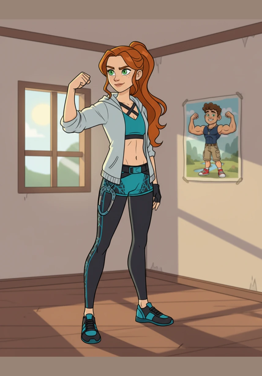 With a spark of determination in her eyes, she flexes her small biceps and makes a promise to herself. From this day forward, she will do whatever it takes to become stronger and change her physique.