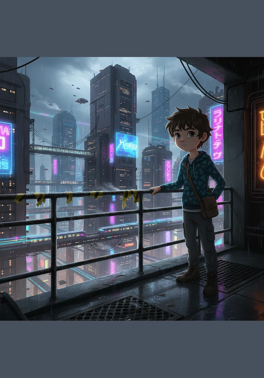 Leo stood on his high balcony, looking out over the endless concrete and steel of the city. While others saw only grey buildings, he noticed the way the morning sun painted golden stripes across the rooftops.