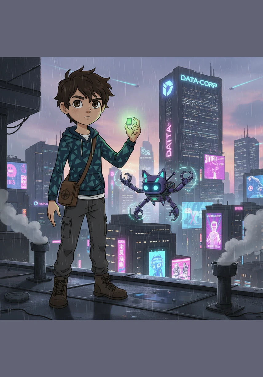 He stopped to admire a vibrant mural of a tropical jungle painted on a brick wall. As he blinked, the painted monkeys seemed to swing from the vines and the colorful parrots ruffled their feathers in the city breeze.