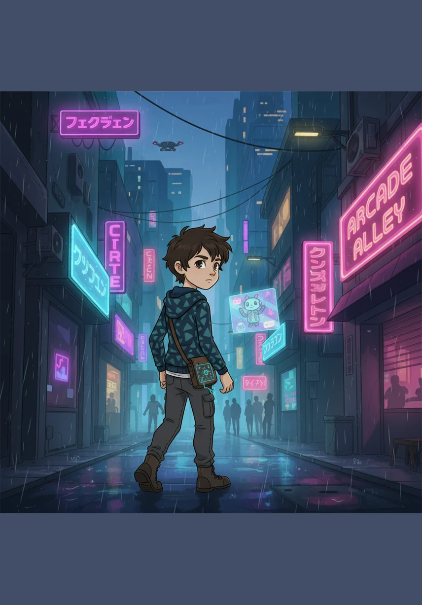 As evening arrived, the streetlamps flickered to life one by one, looking like fallen stars caught in iron nets. The city began to glow with a warm, amber light that turned every alleyway into a path of mystery.