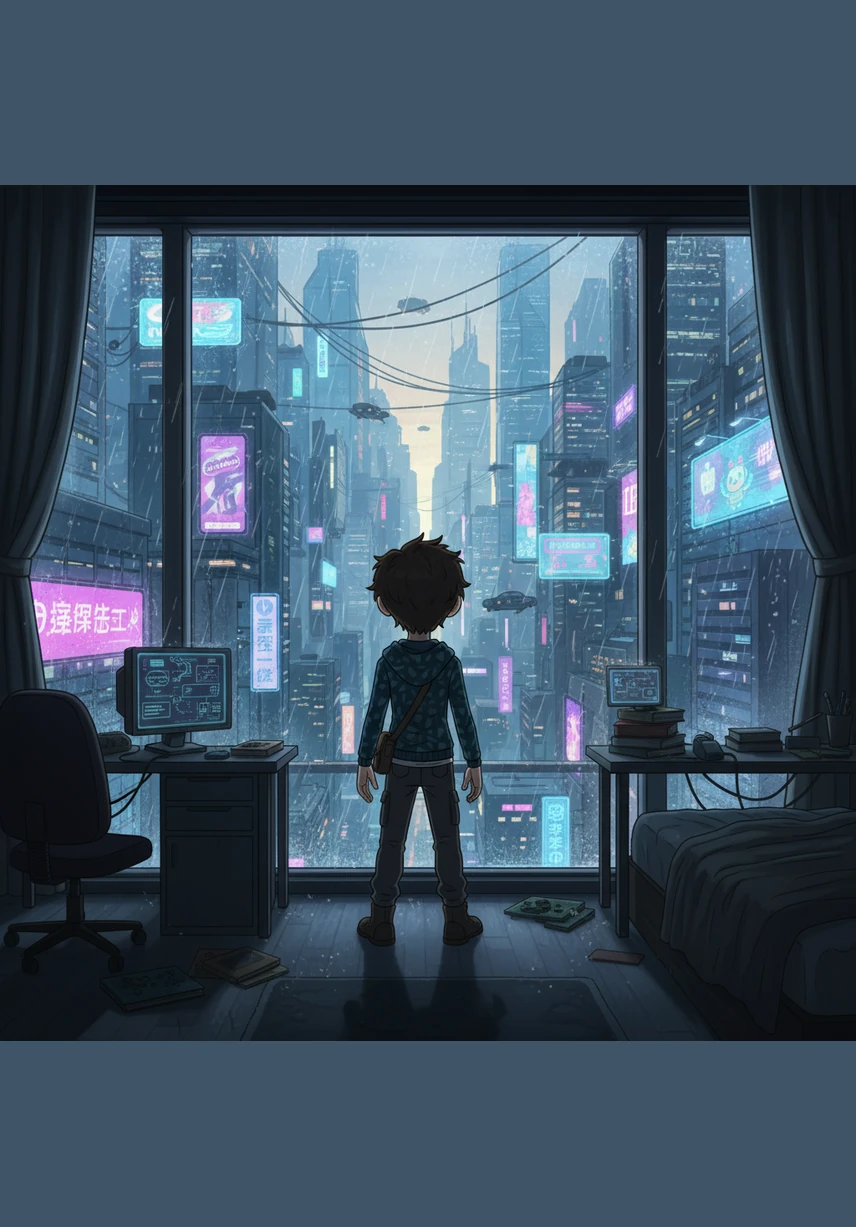 Back in his room, Leo looked out his window at the twinkling skyline and smiled. He knew now that the city wasn't just a place to live, but a living, breathing world full of magic waiting to be found.