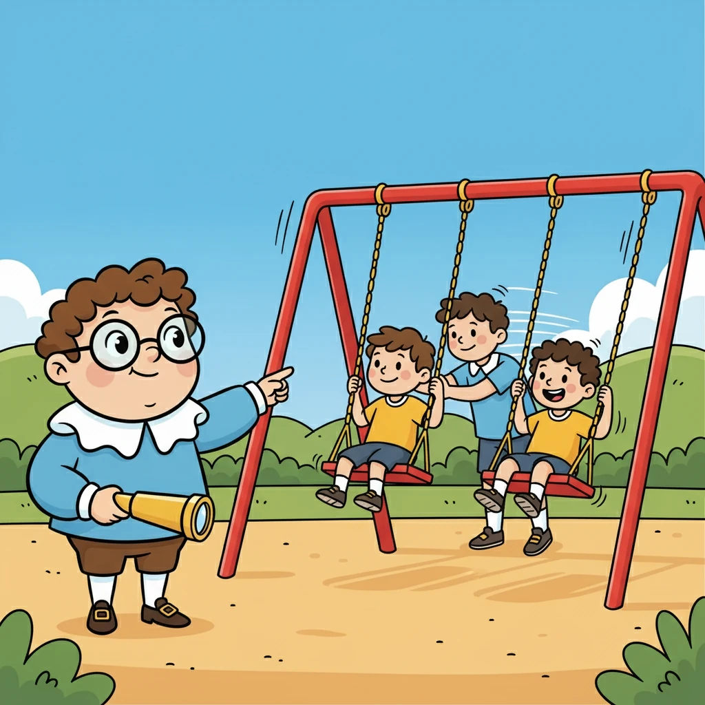 Next, they visited a playground. Newton saw children on swings, experiencing the effects of force and motion. He learned how pushing and pulling changed how they moved.