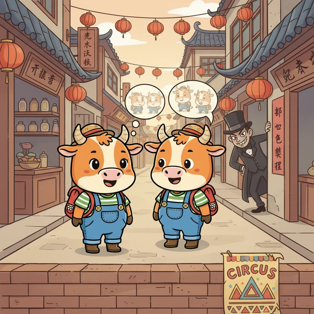 牛牛和奔奔在城市里相遇了，他们因为相似的经历而成为了朋友。 不幸的是，他们被一家马戏团盯上，被迫开始了一段辛苦的表演生涯。他们一起练习，互相鼓励，希望能够摆脱困境。