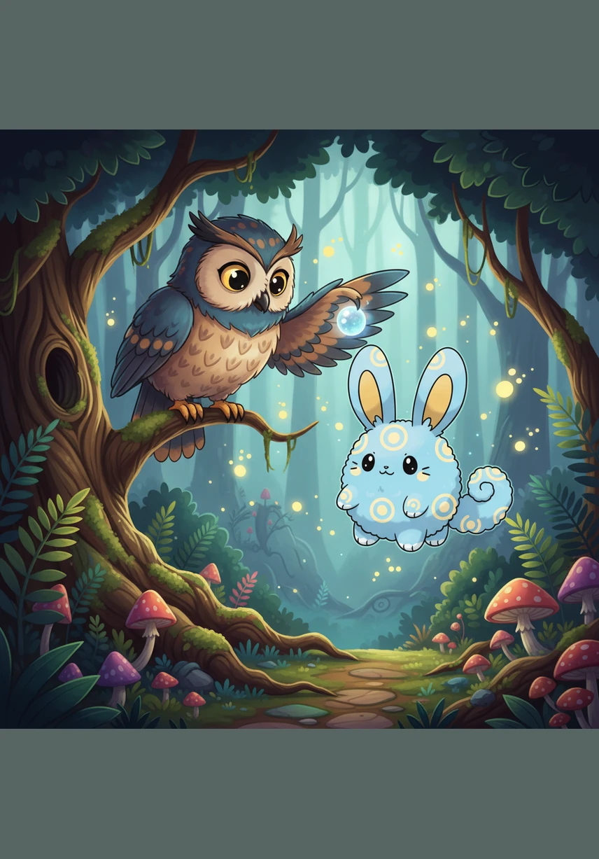 Bufnița cea bătrână și înțeleaptă îl vede pe Pipo și îi dăruiește o pușculiță mică din lut în formă de purceluș vesel. Ea îi explică cu blândețe faptul că, dacă pune câte un bănuț în fiecare zi și nu îi cheltuiește imediat, va reuși să cumpere tot ce își dorește. Pipo ascultă cu atenție lecția despre răbdare.